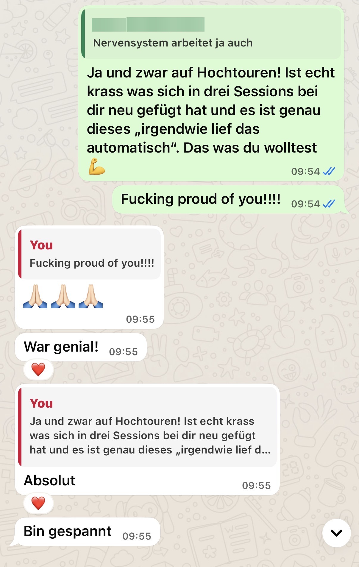 Klient über drei Sessions