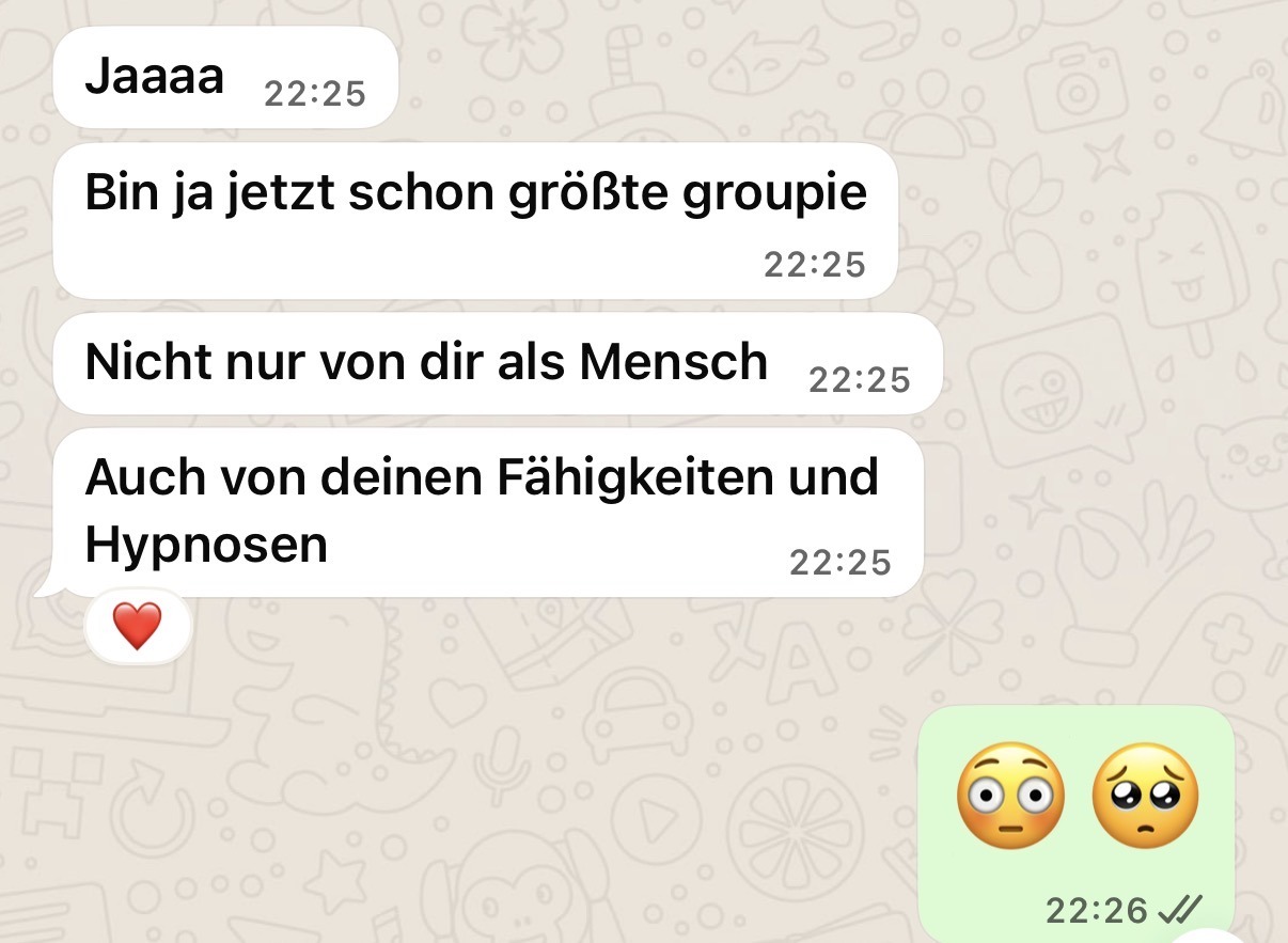 Klientin über Fähigkeiten und Hypnosen