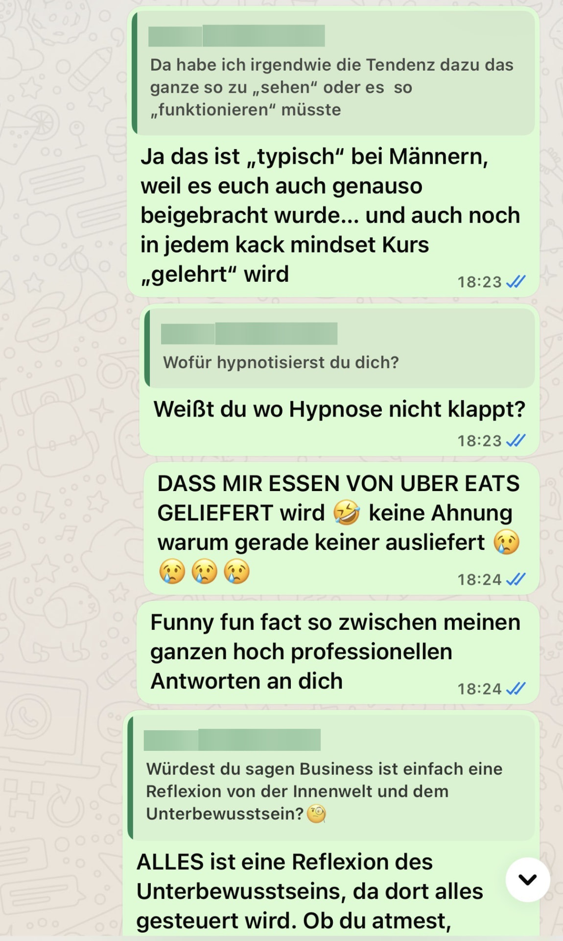 Chat über Unterbewusstsein und Business
